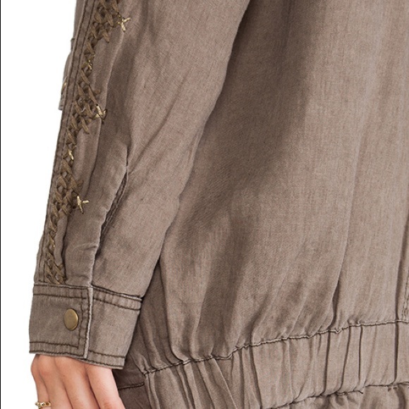 Free People Rugged Olive Embroidered Utility Coat - Picture 4 of 8